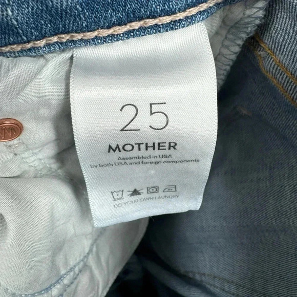 MOTHER HIGH WAISTED RIDER ANKLE KISS AND MAKE UP AGAIN JEANS SIZE 25 B2327 - Picture 6 of 7